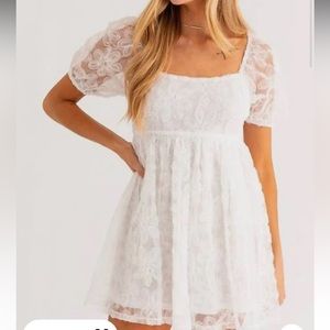 Floral Tulle Babydoll Dress
